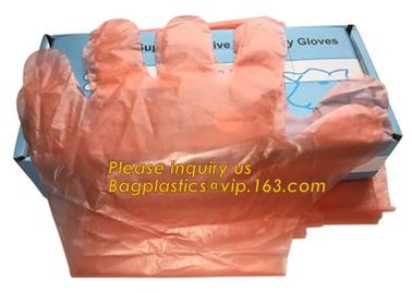 Disposable PE elbow length gauntlets gloves,disposable plastic PE glove with high quality for medical glove bagplastics supplier