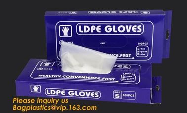 Disposable Plastic Polythene PE Gloves Cleaning Prepare Food,STERILE TWO FINGER GLOVES IN POLYETHYLENE, small packing PE supplier