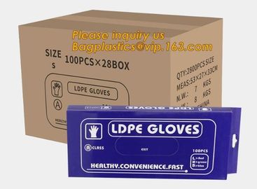 Disposable Plastic Polythene PE Gloves Cleaning Prepare Food,STERILE TWO FINGER GLOVES IN POLYETHYLENE, small packing PE supplier