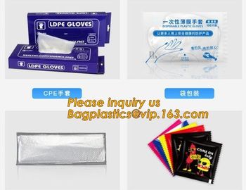 Disposable Plastic Polythene PE Gloves Cleaning Prepare Food,STERILE TWO FINGER GLOVES IN POLYETHYLENE, small packing PE supplier