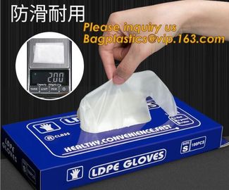 Disposable Plastic Polythene PE Gloves Cleaning Prepare Food,STERILE TWO FINGER GLOVES IN POLYETHYLENE, small packing PE supplier