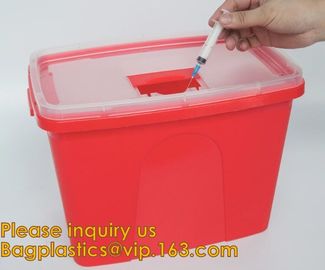 Medical disposable sharp container,Best Selling 30 Liter Disposable Un3291 Square Sharps Container Medical Disposal Shar supplier