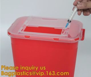 Medical disposable sharp container,Best Selling 30 Liter Disposable Un3291 Square Sharps Container Medical Disposal Shar supplier