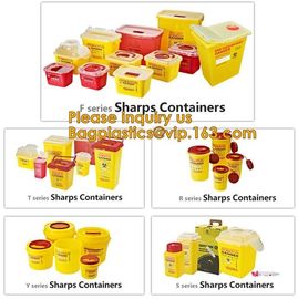 Disposal sharp container for store and dispose of medical waste,Cheap Disposable Plastic Medical Sharp Safe Container 1L supplier