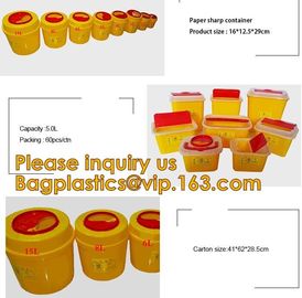 Plastic Hospital Medical Disposal Waste Sharp Container,plastic round sharps disposal container with lid BAGEASE PACKA supplier