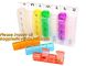 Large Weekly Medication Capsule Pill Box,Fashionable portable pocket size pill box with cover easy open pill box organiz supplier