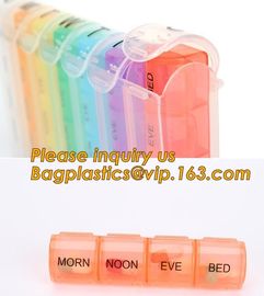 Large Weekly Medication Capsule Pill Box,Fashionable portable pocket size pill box with cover easy open pill box organiz supplier