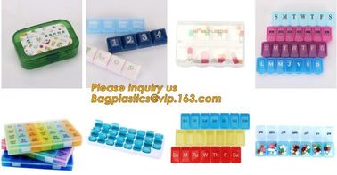 Large Weekly Medication Capsule Pill Box,Fashionable portable pocket size pill box with cover easy open pill box organiz supplier