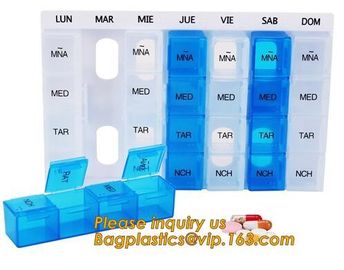 week pill box 7 day Medicine Pill box for health care,Customized logo Hot sales colorful plastic pill box,7 day pill box supplier