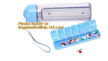 Travel Water bottle, Pill reminder modern pill box white oem, funny pill box with timer alarm decorate, water bottle box supplier