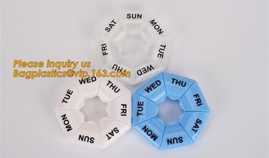 Pill Box for Pharamcy Promotion free pill box fancy weekly pill box,tablet drug color Monthly planner Compounding Medica supplier