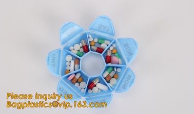 Pill Box for Pharamcy Promotion free pill box fancy weekly pill box,tablet drug color Monthly planner Compounding Medica supplier