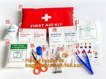 First aid trauma kit canvas pack with medical blanket,first aid kits for family medical grade,Camping Hiking Car First A supplier