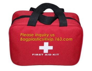 Red pu leather waterproof mini eva first aid kit case,first aid box plastic case carrying case,Medical Multi-functional supplier