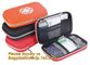 Red pu leather waterproof mini eva first aid kit case,first aid box plastic case carrying case,Medical Multi-functional supplier