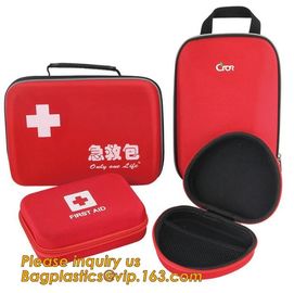 Red pu leather waterproof mini eva first aid kit case,first aid box plastic case carrying case,Medical Multi-functional supplier