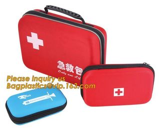 Red pu leather waterproof mini eva first aid kit case,first aid box plastic case carrying case,Medical Multi-functional supplier