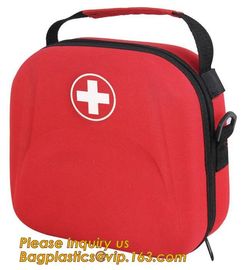 Red pu leather waterproof mini eva first aid kit case,first aid box plastic case carrying case,Medical Multi-functional supplier