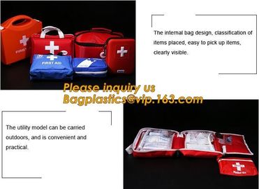 earthquake survival kit personal outdoor safety emergency car first aid bag,First Aid backpack Plastic Hard Red Case 211 supplier