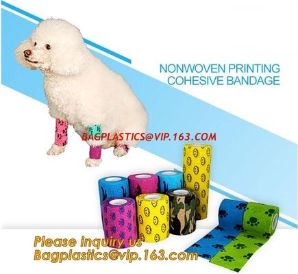 Cohesive Flexible Bandage Cotton Cohesive Bandage sports tape Mixed Color Self Adhesive elastic bandage bagplastics pac supplier