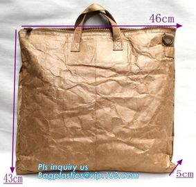 Tyvek paper brown laptop backpack/rucksack, waterproof kids school bag tyvek backpack, drawing tyvek paper backpack supplier