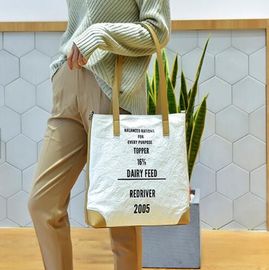 standard size tote bag,washable kraft paper tote bag, Washable paper metallic color tote bag, washable kraft paper tote supplier