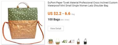 eco reusable promotion gift waterproof backpack cosmetic cooler lunch mail hand lunch tote shopping paper tyvek bagplast supplier