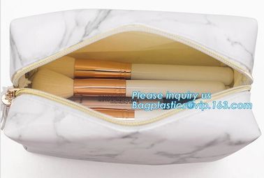 Custom Tyvek Paper Zipper Cosmetic Makeup Bag With Leather Handle,untearable tyvek zipper cosmetic bag,Environmentally f supplier