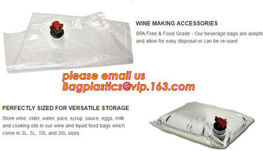 3l 5l 10l bag in box packaging wine bag with vitop tap,5L/10L/20L transparent/VMPET wine bag in a box/bag in box/liquid supplier