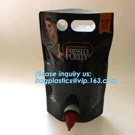 wine bag with spout,Aluminum Foil Bag With Spout Tap Wine Pouch,spout pouch/Food grade liquid beverage bag with spout/Ru supplier