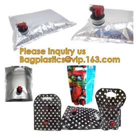 Customized 2L~22 L bags in box aluminum foil packaging bag with spout 10 liter wine bag in box,5L/10L juice bag wine spo supplier