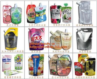 reusable kids liquid snack packaging biodegradable drink detergent Juice stand up spout pouch bag with supplier