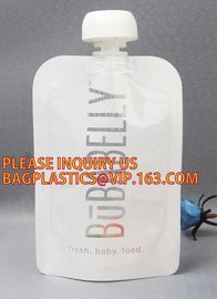 wholesale food pouch zipper bpa free plastic standing up breast baby milk storage bags,200ml double zipper breast milk b supplier