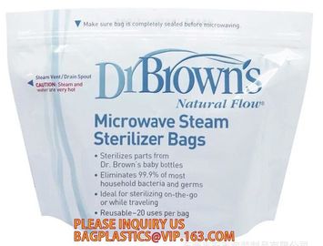 Mircowave steam sterilizer bag, steriliser bag,LDPE soft milk white plastic bag for dry laundry, plastic laundry bag, 10 supplier