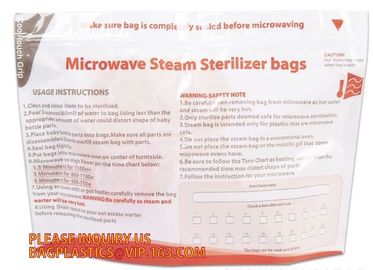 Mircowave steam sterilizer bag, steriliser bag,LDPE soft milk white plastic bag for dry laundry, plastic laundry bag, 10 supplier