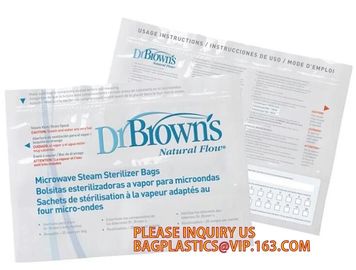 Mircowave steam sterilizer bag, steriliser bag,bolsitas esterilizadoras a vapor para microondas sachets de sterilisation supplier