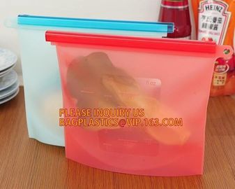 Reusable Vacuum Food Bag Silicone Food Storage Bag Fruits Vegetables Meat Preservation kits,Reusable Refrigerator Silico supplier