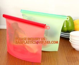 Reusable Vacuum Food Bag Silicone Food Storage Bag Fruits Vegetables Meat Preservation kits,Reusable Refrigerator Silico supplier