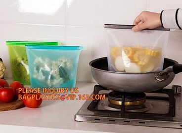 Reusable Food grade Silicone Vacuum Food Fresh Bags Wraps Fridge Containers Refrigerator Bag silicone food storage bag supplier