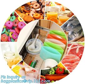 Reusable Leakproof Zipper Preservation Airtight sandwich k Cooking Fresh Zip Large Silicone Storage Food Bags With supplier