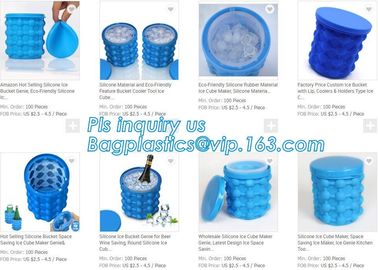 Reusable Leakproof Silicone ice Genie,Ice Cube Maker Genie Silicone Ice bucket The Revolutionary Space Saving Ice Cube M supplier