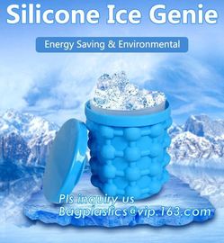 Reusable Leakproof Silicone ice Genie,Ice Cube Maker Genie Silicone Ice bucket The Revolutionary Space Saving Ice Cube M supplier