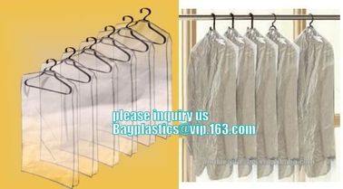 Dry cleaning plastic non-woven garment bags dust cover for clothes storage,Clear Vinyl Showerproof PEVA Plastic Garment supplier