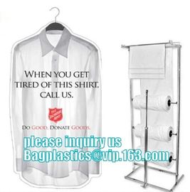 Clear Vinyl Showerproof PEVA Plastic Garment Suit Clothes Shoulder Dust Covers,Foldable garment storage bags dust proof supplier