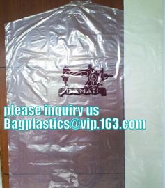 garment packaging bag cover dry clean poly garment bag rolls,laundry dry cleaning garment bag,Clear Polythene 21x4x54'', supplier