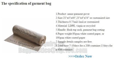 Dry Cleaning Shop Disposable Plastic Laundry Bag Poly Drawstring Bags,dry cleaning laundry bags for garment BAGEASE PACK supplier