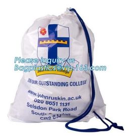 Biodegradable LDPE material hotel laundry garment poly bag on roll,Packaging poly laundry bag with cotton string rope ha supplier