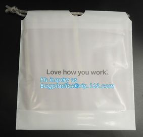 Biodegradable Environment friendly Hotel packaging clothes for laundry plastic bag Customized Poly Plastic Drawstring cu supplier