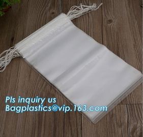 Biodegradable Environment friendly Hotel packaging clothes for laundry plastic bag Customized Poly Plastic Drawstring cu supplier