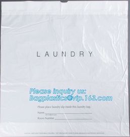 Biodegradable Eco-friendly cotton drawstring poly packaged bag for laundry used in hotel,Travel Carrying drawstring bags supplier